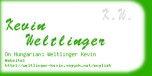 kevin weltlinger business card